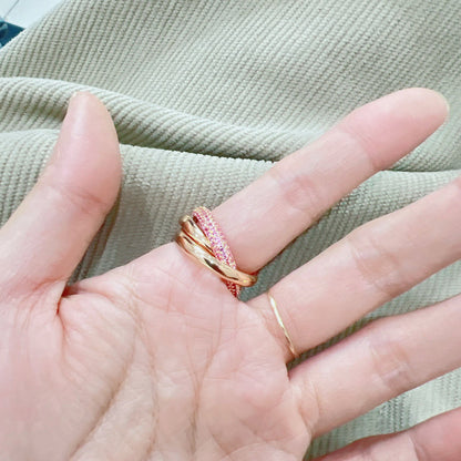 [AuraEcho]TRINITY 3.2MM RING PINK DIAMOND