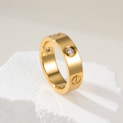[AuraEcho]LOVE 4MM 1 DIAMOND RING
