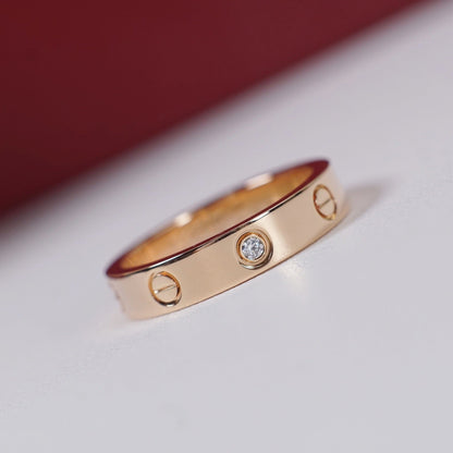 [AuraEcho]LOVE 4MM 1 DIAMOND RING