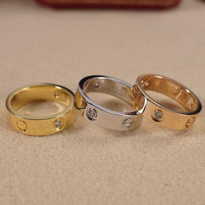 [AuraEcho]LOVE 5.5MM 3 DIAMOND RING