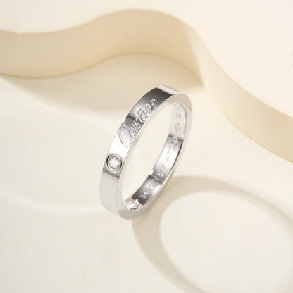 [AuraEcho]LOVE RING 4MM 1 DIAMOND