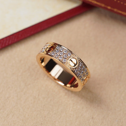 [AuraEcho]LOVE RING 5.5MM DIAMONDS PAVED