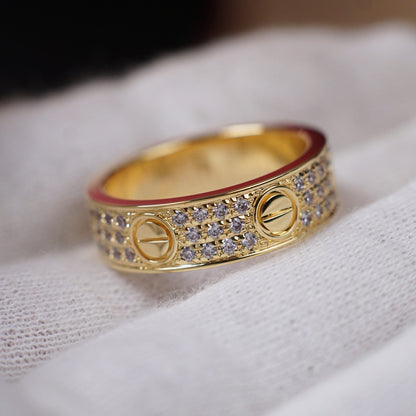 [AuraEcho]LOVE RING 5.5MM DIAMONDS PAVED