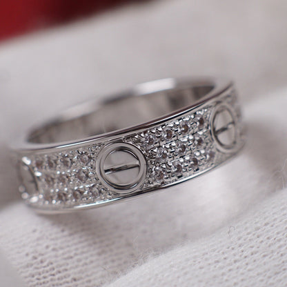 [AuraEcho]LOVE RING 5.5MM DIAMONDS PAVED