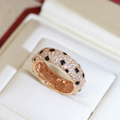 [AuraEcho]PANTHERE SPOTTED FULL DIAMOND RING