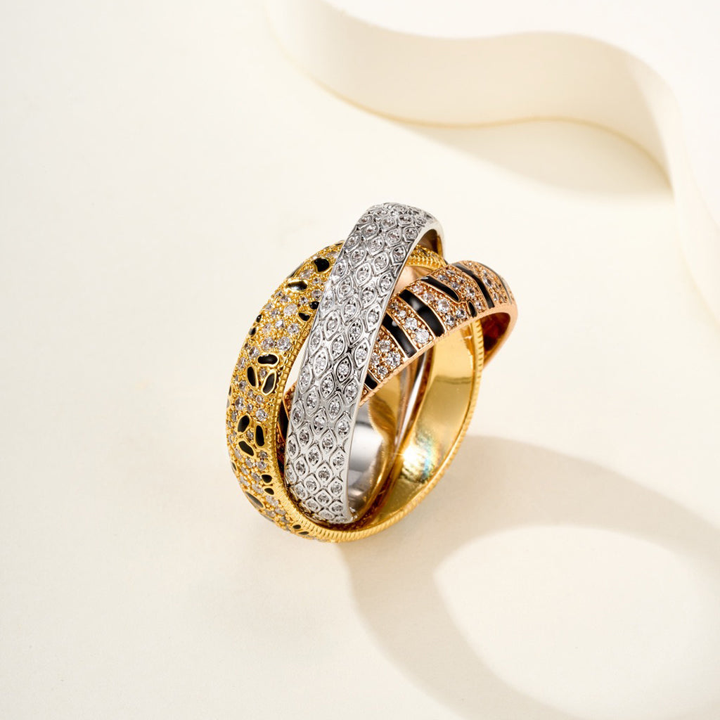 [AuraEcho]TRINITY  RING LEOPARD PRINT