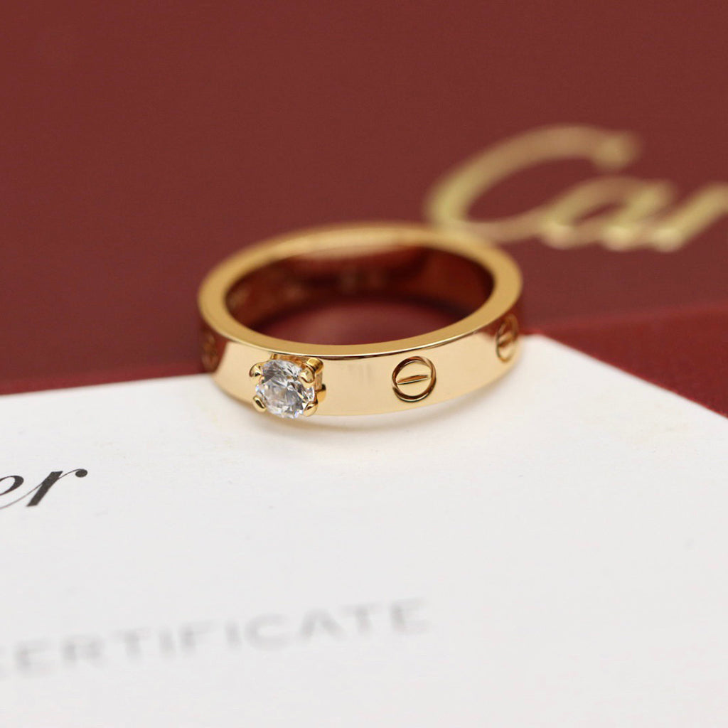 [AuraEcho]LOVE RING 3.6MM 1 BIG DIAMOND