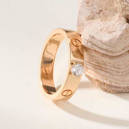 [AuraEcho]LOVE RING 3.6MM 1 BIG DIAMOND