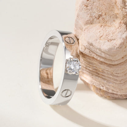 [AuraEcho]LOVE RING 3.6MM 1 BIG DIAMOND