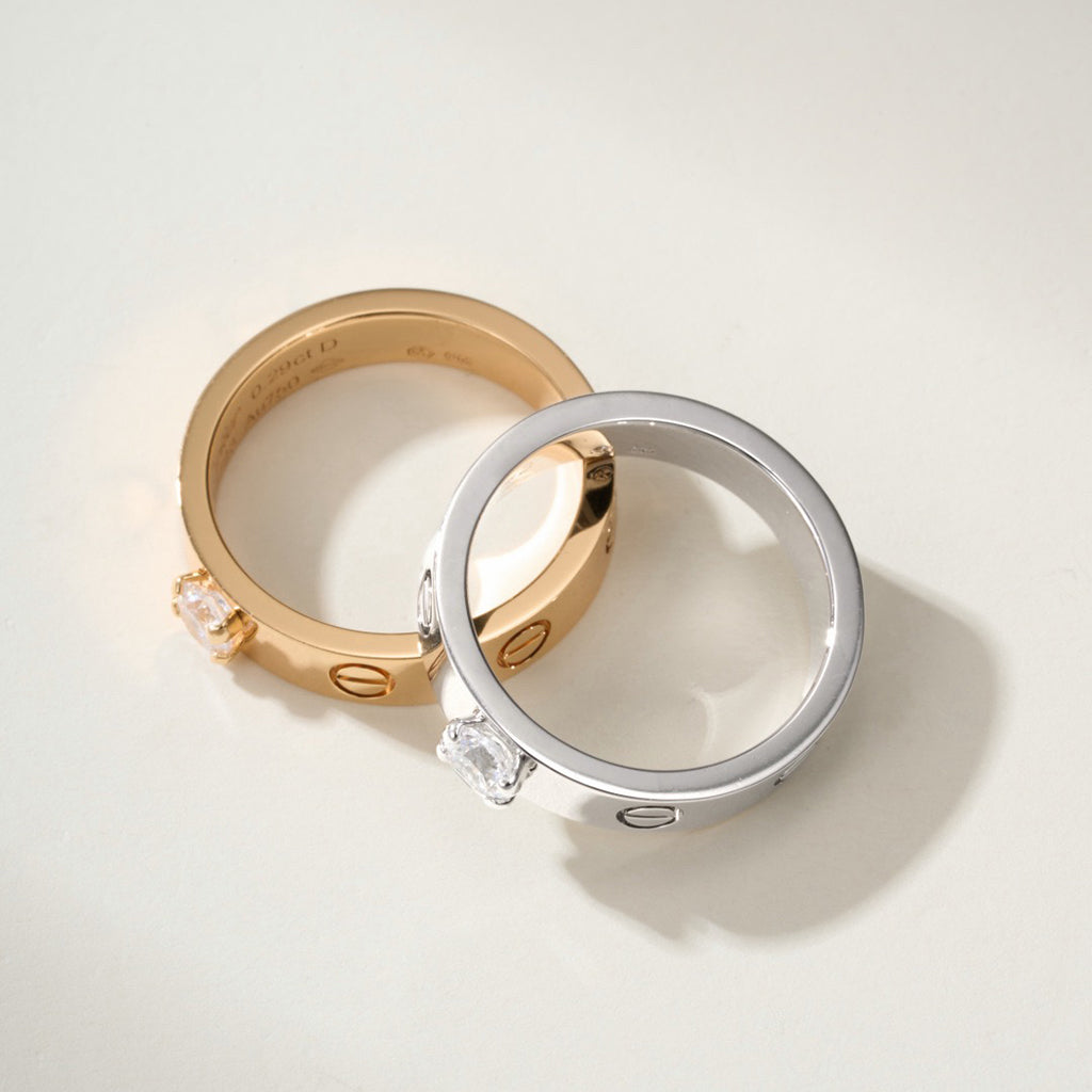[AuraEcho]LOVE RING 3.6MM 1 BIG DIAMOND