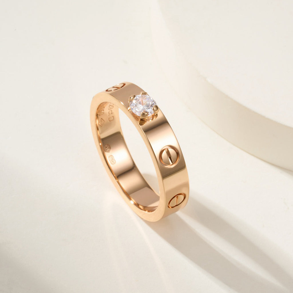 [AuraEcho]LOVE RING 3.6MM 1 BIG DIAMOND