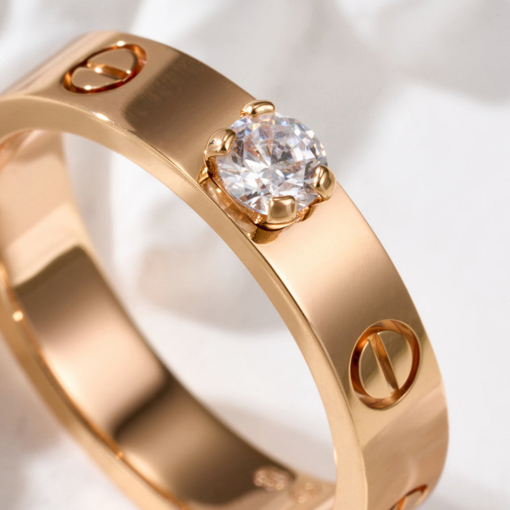 [AuraEcho]LOVE RING 3.6MM 1 BIG DIAMOND
