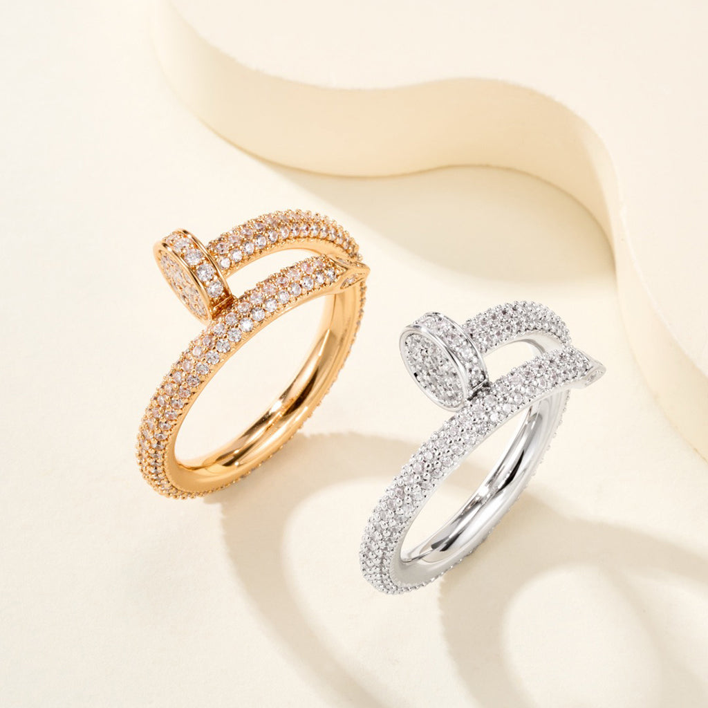 [AuraEcho]JUSTE RING 2.6MM FULL DIAMOND