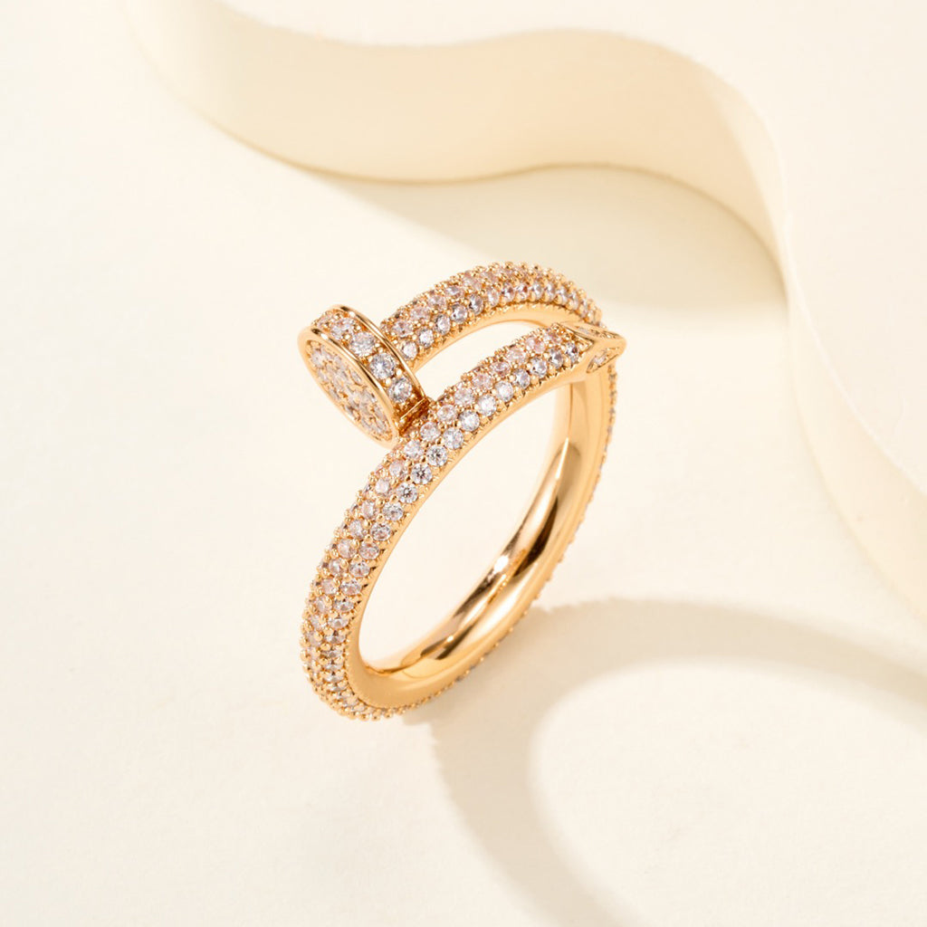 [AuraEcho]JUSTE RING 2.6MM FULL DIAMOND