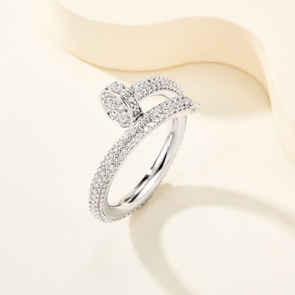 [AuraEcho]JUSTE RING 2.6MM FULL DIAMOND