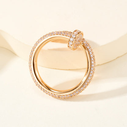 [AuraEcho]JUSTE RING 2.6MM FULL DIAMOND