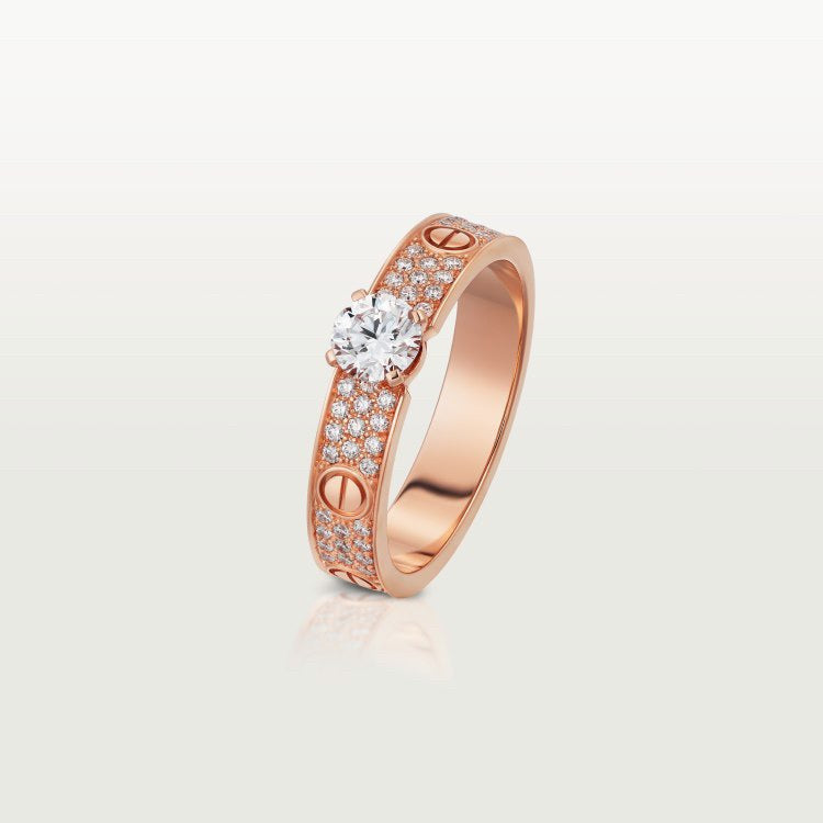 [AuraEcho]LOVE RING 3.6MM 1 BIG DIAMOND FULL DIAMOND