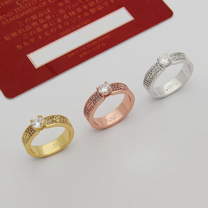 [AuraEcho]LOVE RING 3.6MM 1 BIG DIAMOND FULL DIAMOND