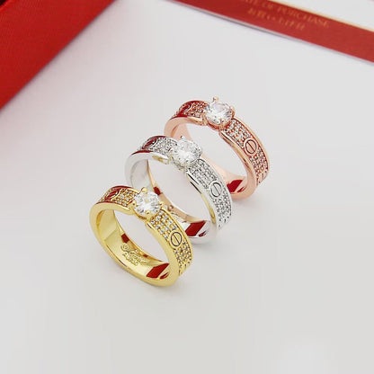 [AuraEcho]LOVE RING 3.6MM 1 BIG DIAMOND FULL DIAMOND