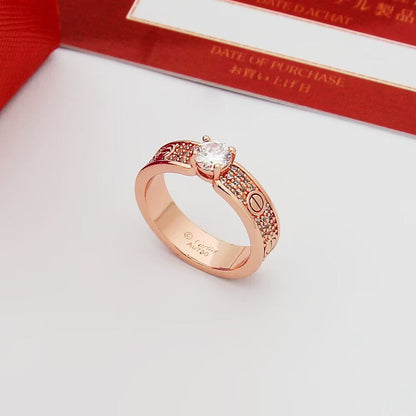 [AuraEcho]LOVE RING 3.6MM 1 BIG DIAMOND FULL DIAMOND