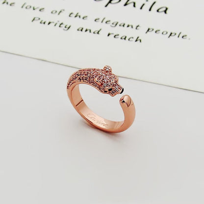 [AuraEcho]PANTHERE HALF DIAMOND SMALL RING