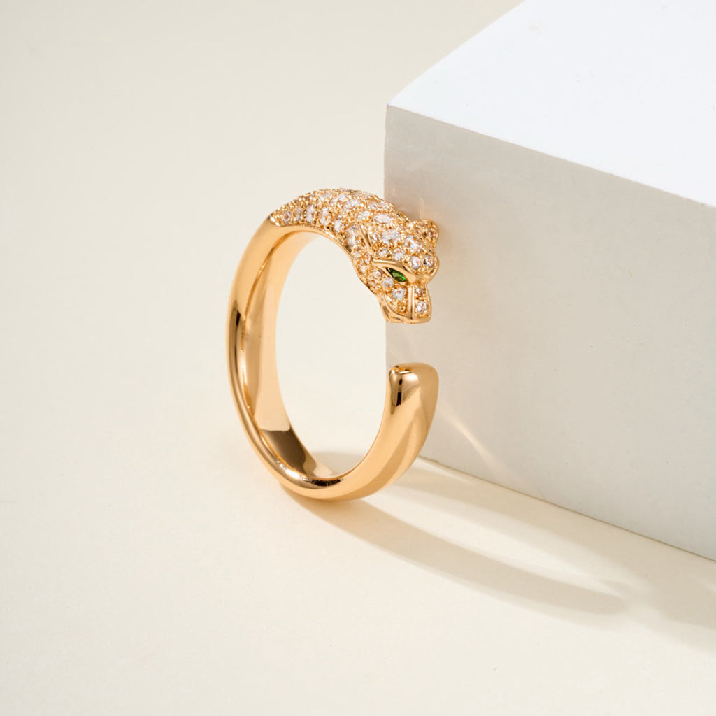 [AuraEcho]PANTHERE HALF DIAMOND SMALL RING