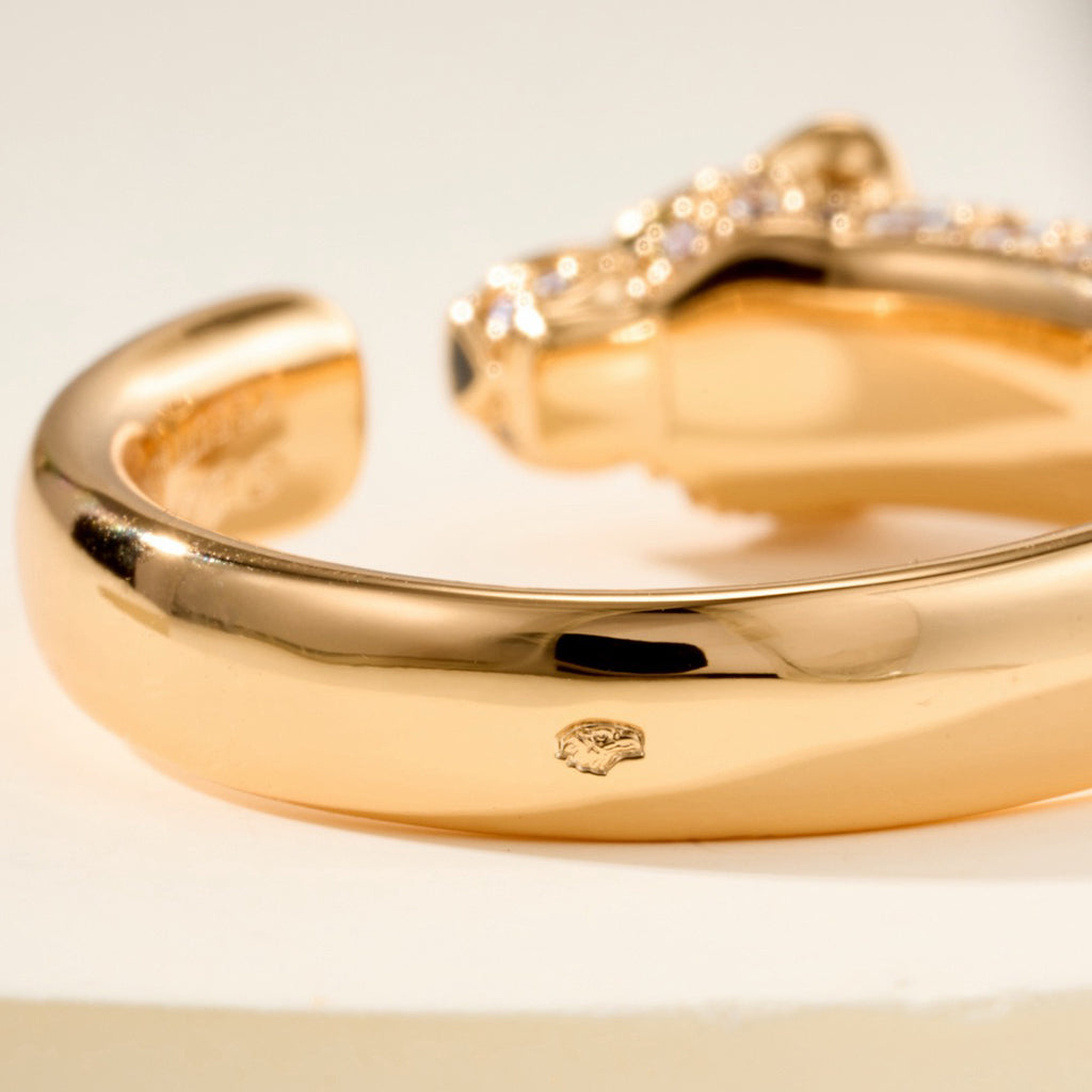 [AuraEcho]PANTHERE HALF DIAMOND SMALL RING