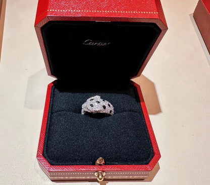 [AuraEcho]PANTHERE SPOTTED FULL DIAMOND MEDIUM RING