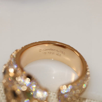 [AuraEcho]PANTHERE SPOTTED FULL DIAMOND MEDIUM RING