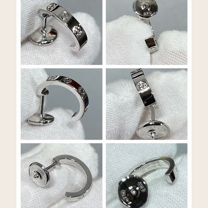 [AuraEcho]LOVE EARRINGS 2.65 MM NO DIAMOND SMALL