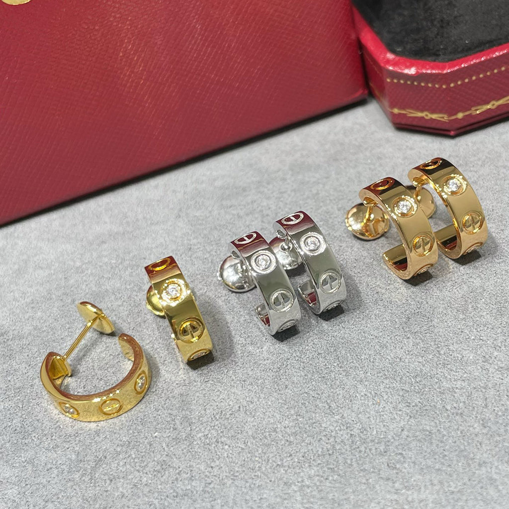 [AuraEcho]LOVE EARRINGS 5.7MM 2 DIAMONDS