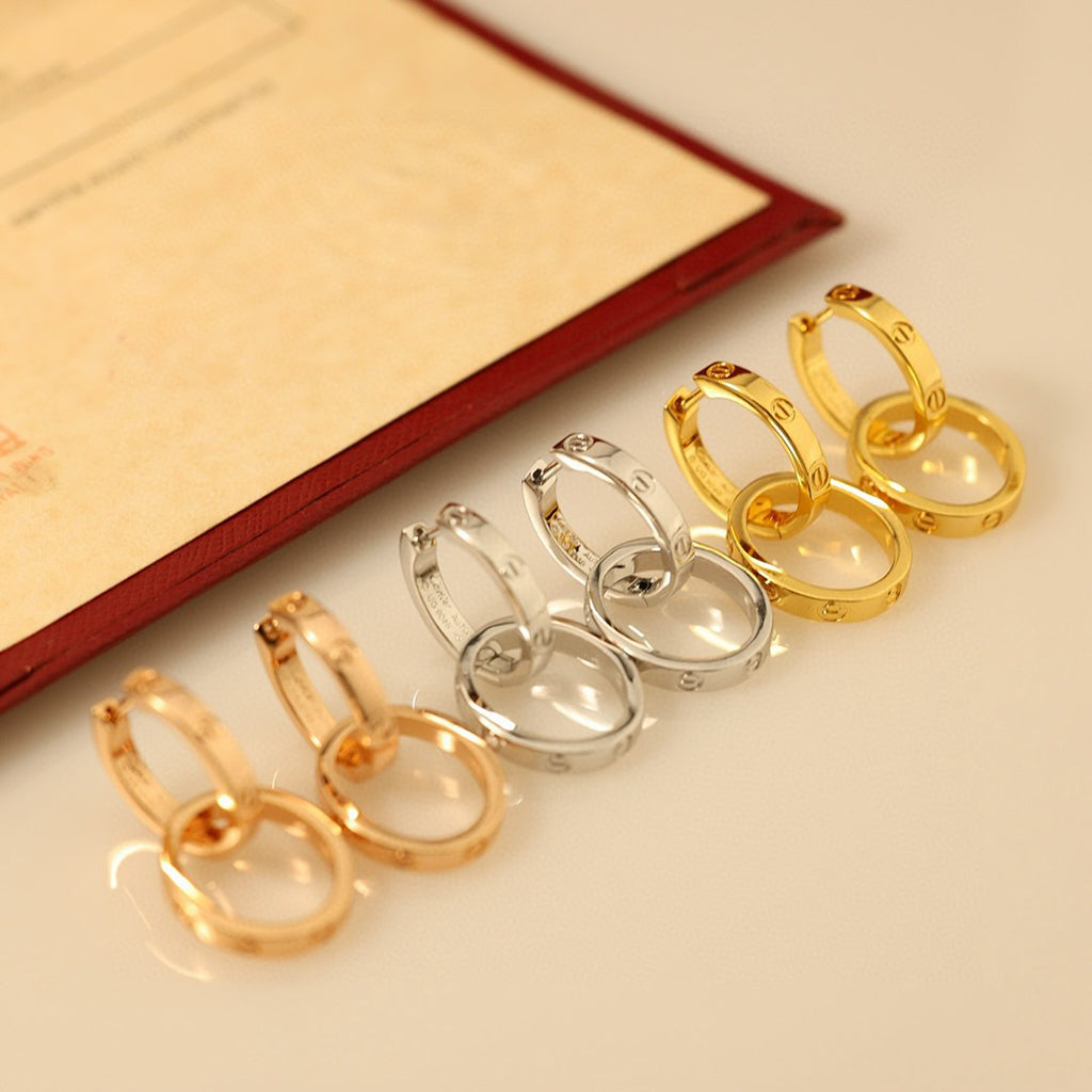 [AuraEcho]LOVE 3.3MM DANGLE EARRINGS