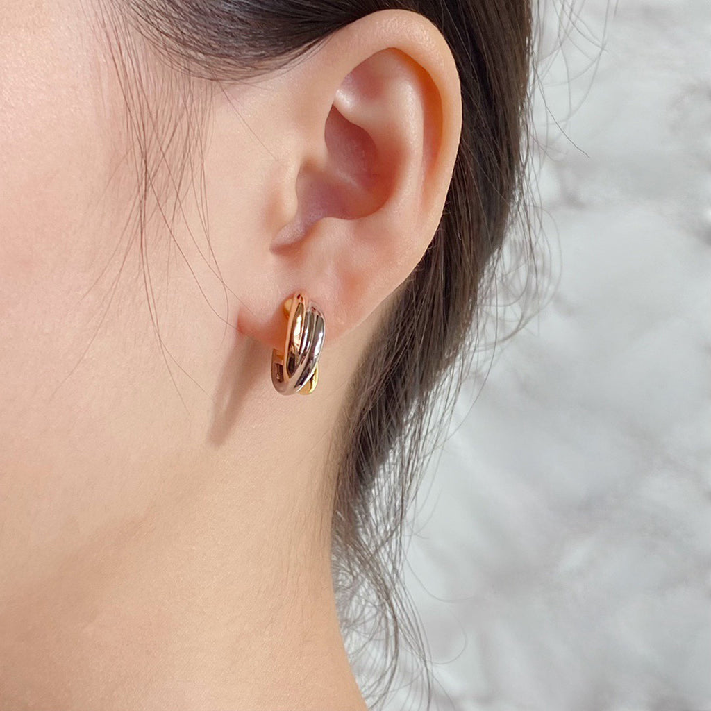[AuraEcho]TRINITY ON DIAMOND CLASSIC EARRINGS