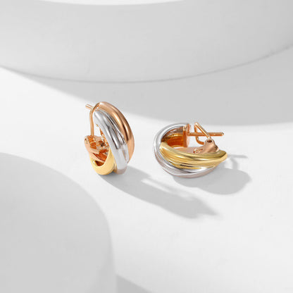 [AuraEcho]TRINITY ON DIAMOND CLASSIC EARRINGS