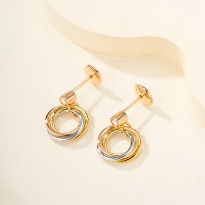 [AuraEcho]TRINITY ON DIAMOND  EARRINGS