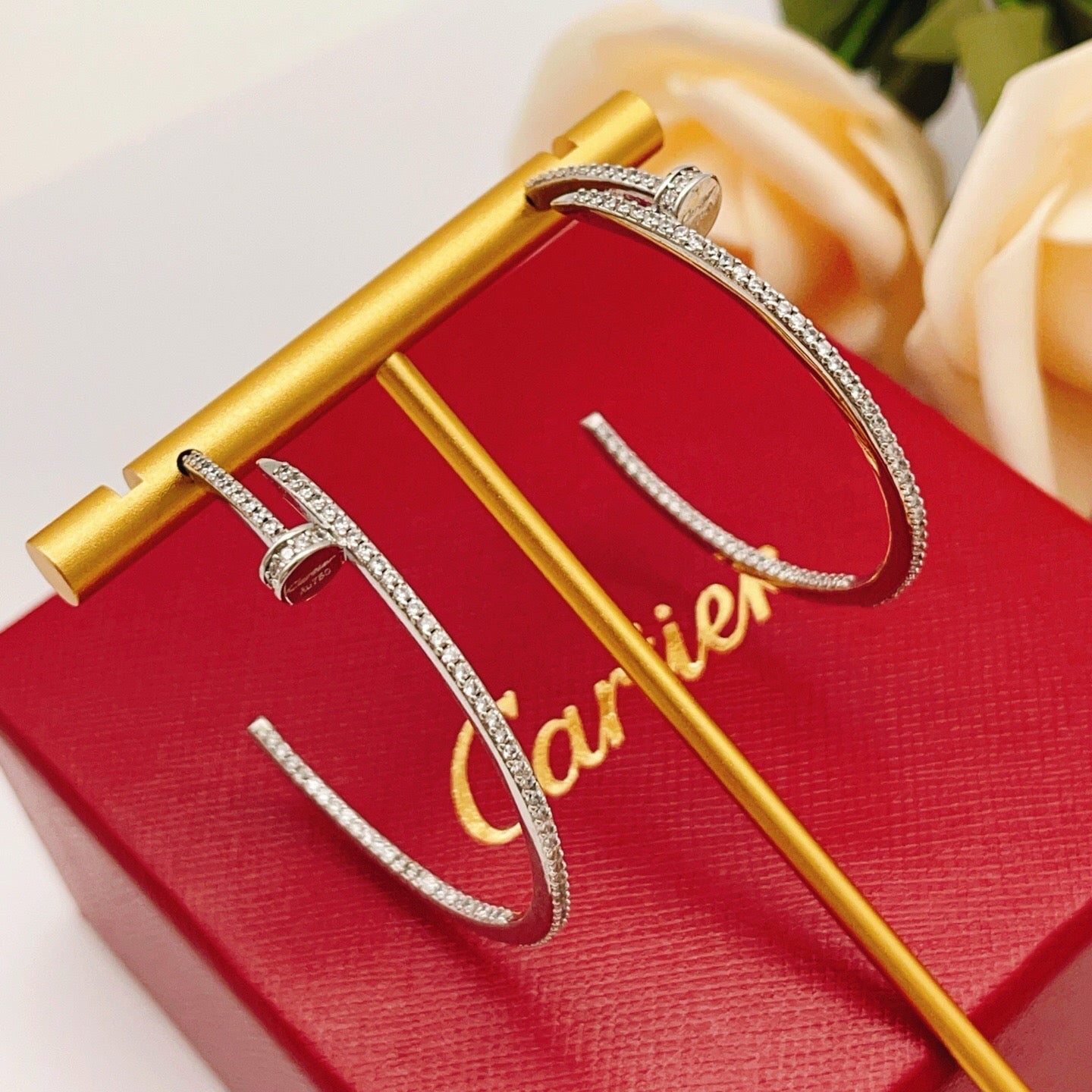 [AuraEcho]JUSTE FULL DIAMOND LARGE EARRINGS