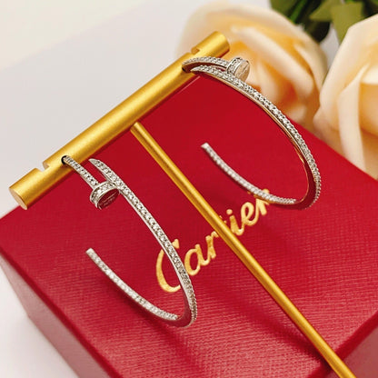 [AuraEcho]JUSTE FULL DIAMOND LARGE EARRINGS