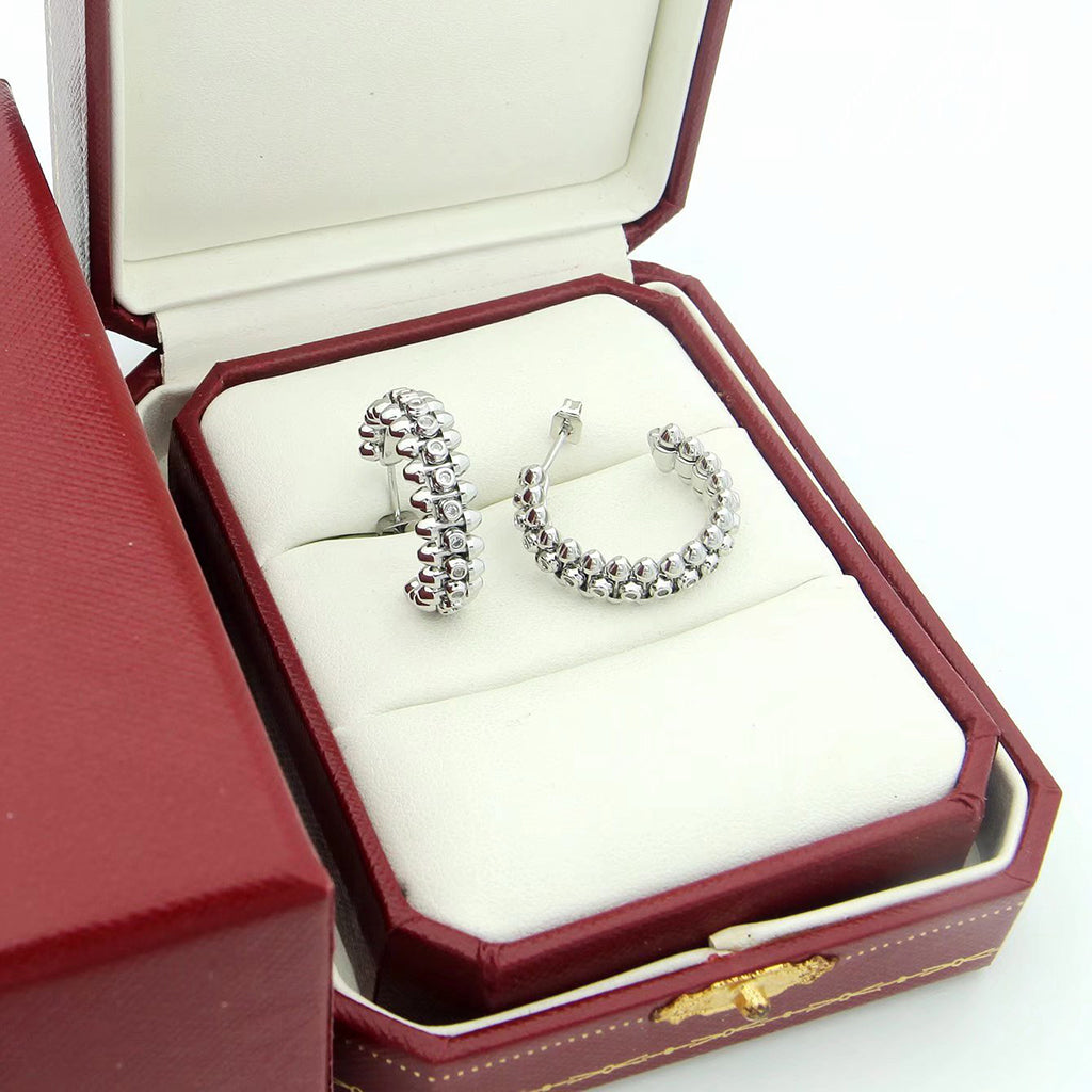 [AuraEcho]CLASH FULL DIAMOND MEDIUM EARRINGS