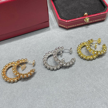 [AuraEcho]CLASH FULL DIAMOND MEDIUM EARRINGS