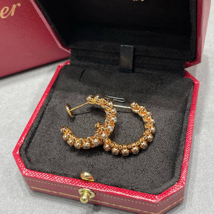 [AuraEcho]CLASH FULL DIAMOND MEDIUM EARRINGS