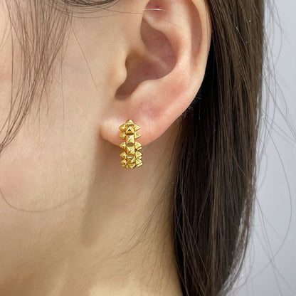 [AuraEcho]CLASH MINI HOOP EARRINGS