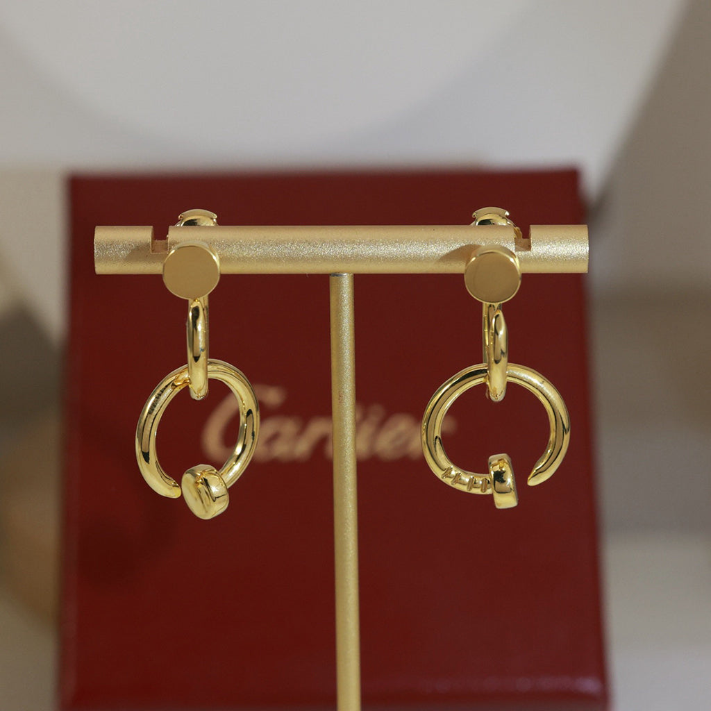 [AuraEcho]JUSTE NO DIAMOND DOUBLE EARRINGS