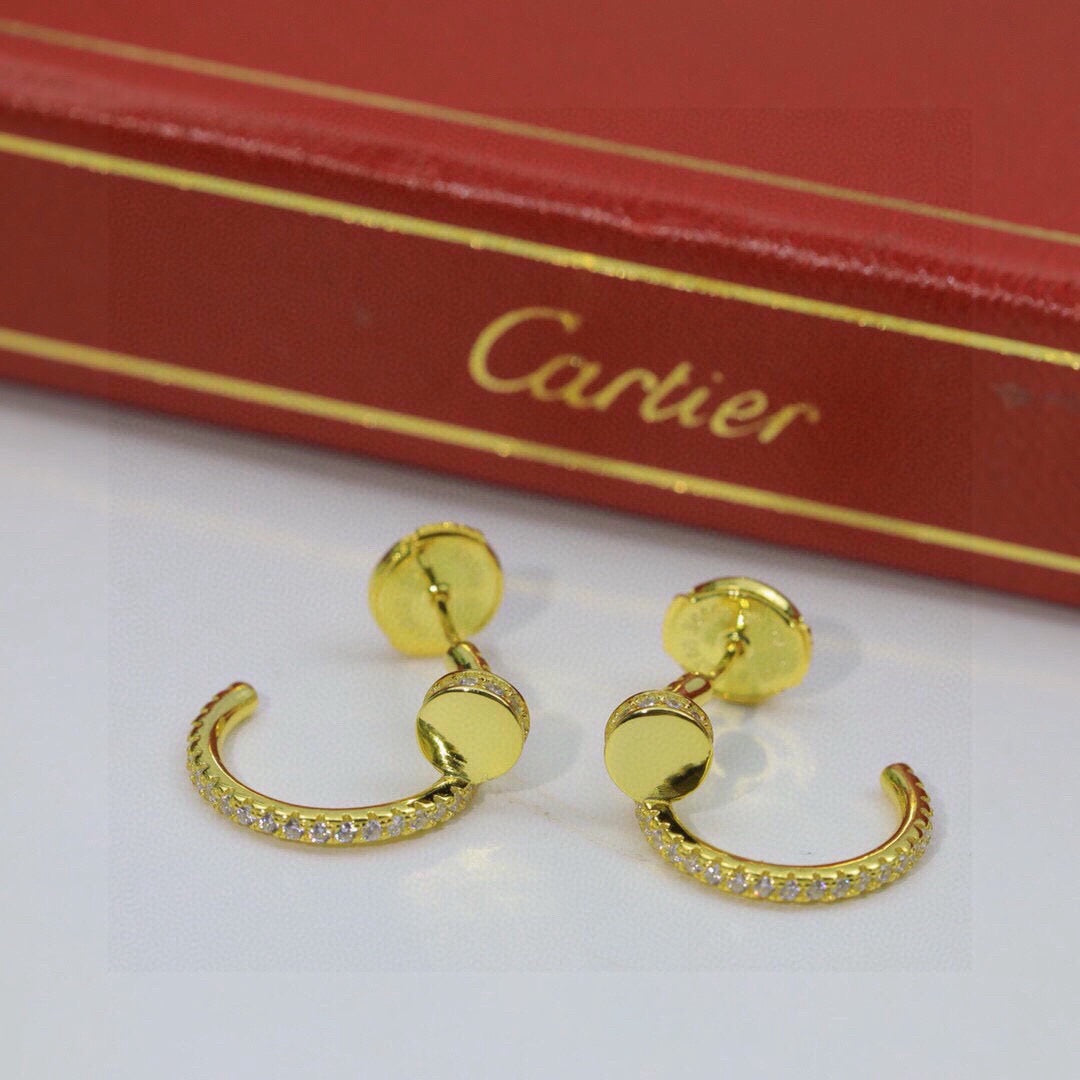 [AuraEcho]JUSTE FULL DIAMOND DOUBLE EARRINGS