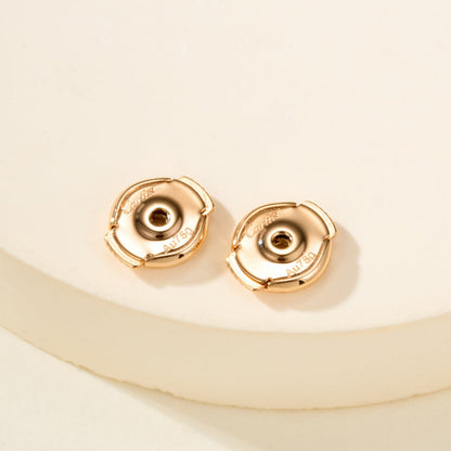 [AuraEcho]JUSTE HALF DIAMOND DOUBLE EARRINGS