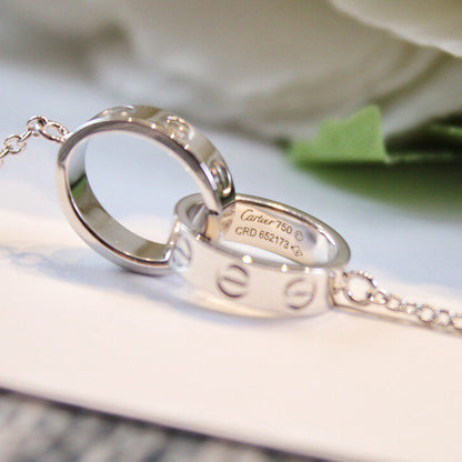[AuraEcho]LOVE DOUBLE RING NECKLACE