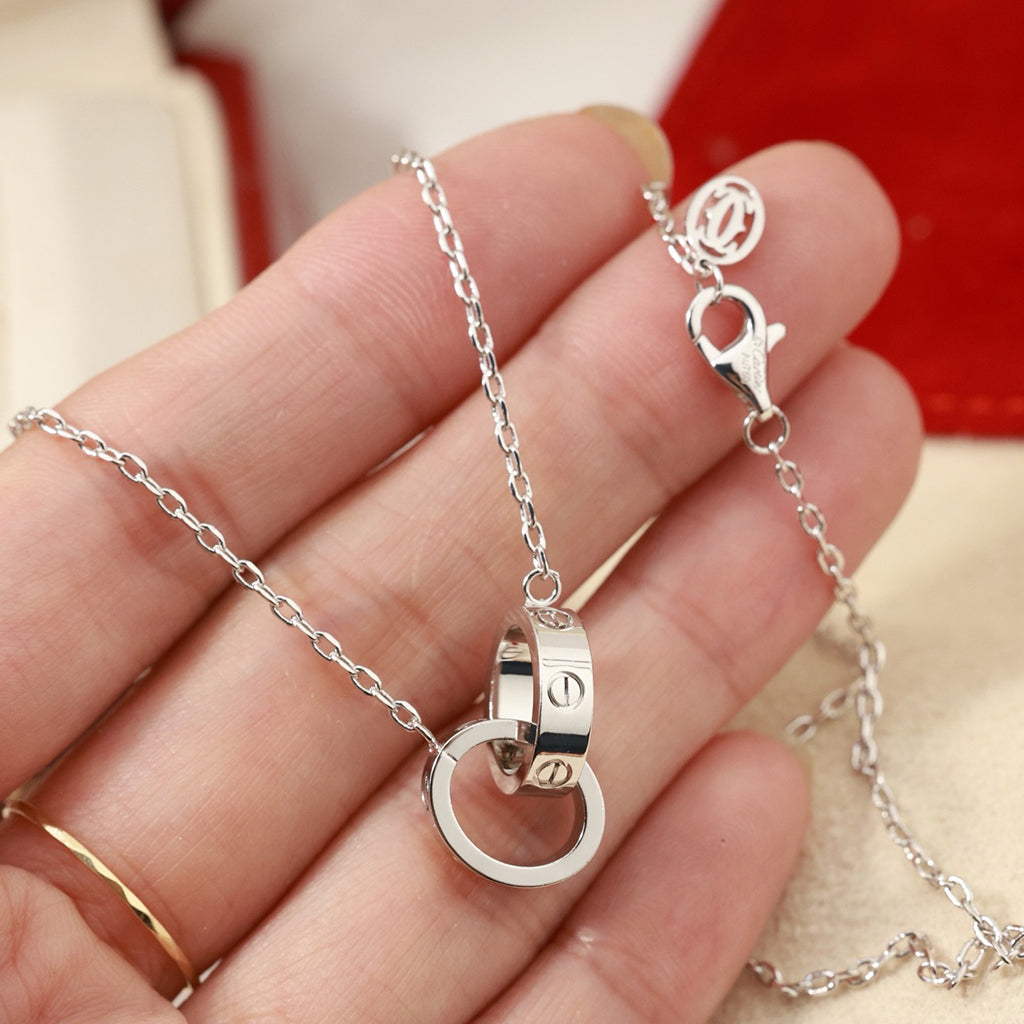 [AuraEcho]LOVE DOUBLE RING NECKLACE