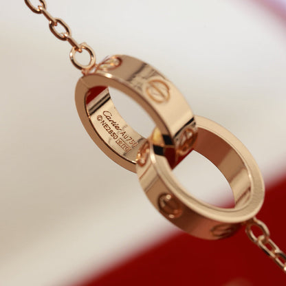 [AuraEcho]LOVE DOUBLE RING NECKLACE