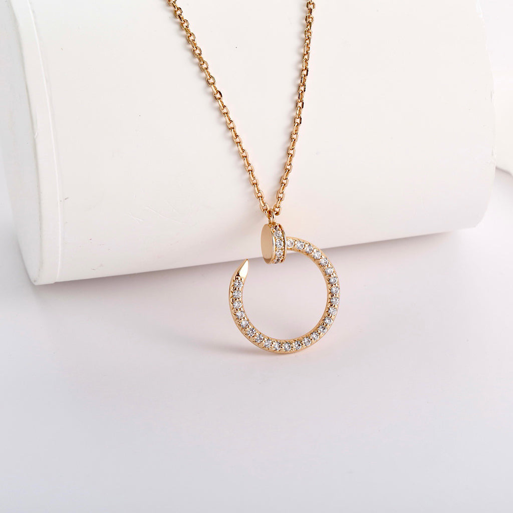 [AuraEcho]JUSTE NECKLACE FULL DIAMOND