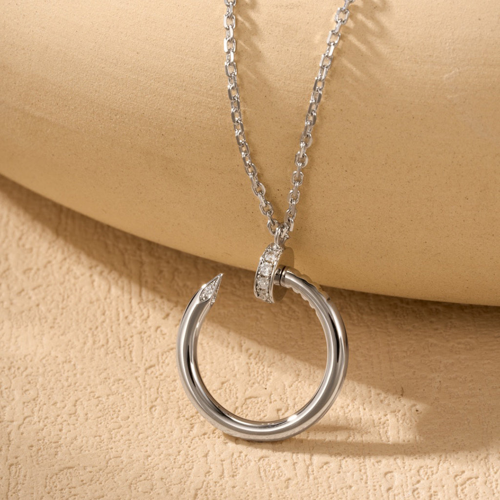 [AuraEcho]JUSTE NECKLACE HALF DIAMOND