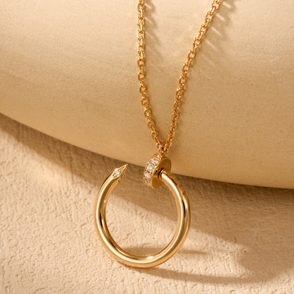 [AuraEcho]JUSTE NECKLACE HALF DIAMOND